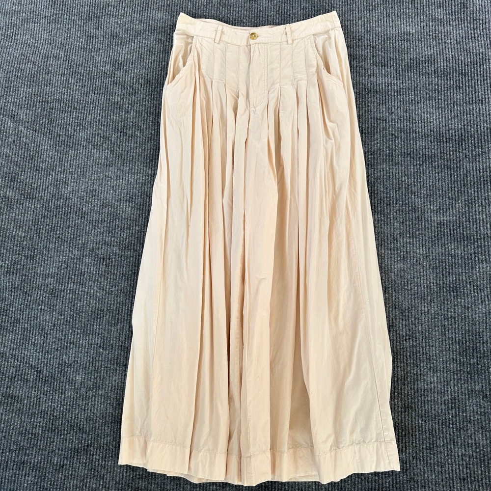 Free People Wide Leg Pleated Pants 8 Peach Blush Boho High Rise Trousers